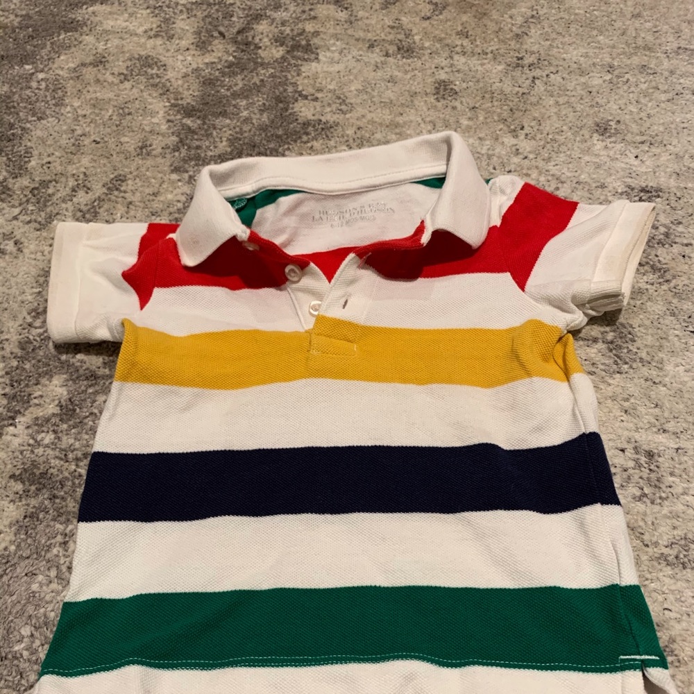 6-12m HBC Stripes polo shirt